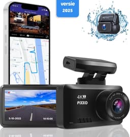 PiXXO Pro 4K Dashcam met Voor & Achtercamera – Ultra HD 2160P - Nachtzicht - Parkeerbewaking - GPS - WiFi - 64GB SD – Voor Auto, Bus & Camper — thumbnail 1
