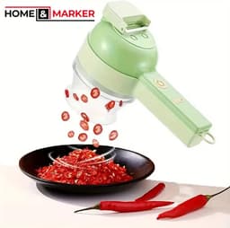 Home & Marker - 4-in-1 Keukenmachine - Hakmolen - Groentesnijder - Schoonmaakborstel - Foodprocessor - Aardappelschiller - Schrobborstel - ROTOCHOP — thumbnail 5