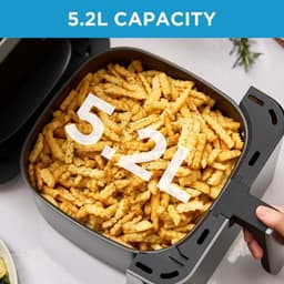 Midea MAD55000ADK - Airfryers - Heteluchtfriteuse - Energie en tijdbesparing - 5,5L - Oven - Zwart — thumbnail 3