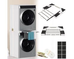 verbindingsframe Tussenbouwframe wasmachinekast uittrekbaar handdoekhouder droger verbindingsframe Wasmachine & Drogeraccessoires universele stapelset — afbeelding 1