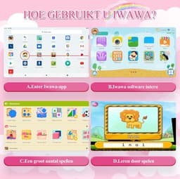 Kindertablet - Tablet voor Kinderen - 10 Inch - Ouderlijk Toezicht - 64GB Opslag — thumbnail 4