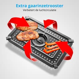 MEDION XXL Dubbele Airfryer P20 - 2 zones - 8,7 L - 2600 W - Zwart — thumbnail 13