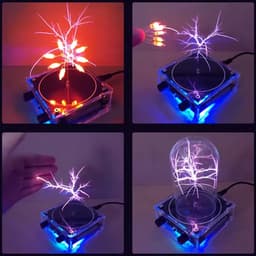 Tesla Coil multifunctioneel | Tesla Music Tesla Coil -luidspreker | bluetooth speaker Tesla Coil | draadloze transmissieverlichting, experimentele producten voor wetenschap en onderwijs | Musical Tesla Coil Arc Plasma Speaker, Bluetooth — thumbnail 4
