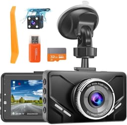 ApexArte® Dashcam voor Auto - Dualdashcam Voor en Achter - Full HD - 1080 - Zwart — thumbnail 1
