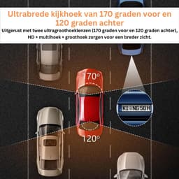 ApexArte® Dashcam voor Auto - Dualdashcam Voor en Achter - Full HD - 1080 - Zwart — thumbnail 3