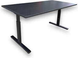 Instelbaar bureau (in hoogte verstelbaar) - zwart blad - zwart onderstel - 200 x 80 - NIEUW - height adjustable desk - gaming desk - computertafel - thuiswerken — thumbnail 2