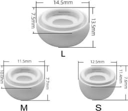 Oordopjes geschikt voor Apple Airpods Pro 1/2 - Vervanging Tips in maat S/M/L - KELERINO. — thumbnail 5