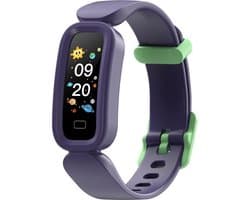 DrPhone KidstimeX12 – Smartwatch Voor Kinderen – Waterdichte Smartwatch – Smartwatch Met Notificaties Meldingen – Hartslagmeter – Stappen & Calorietelleren – Donker Paars