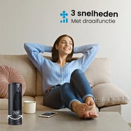 CoolHome CF2301 tafelventilator - Zwart — thumbnail 3