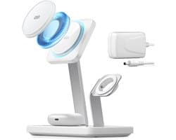 ESR HaloLock 3 in 1 Draadloze MagSafe Oplader 24W iPhone/AirPods/Watch