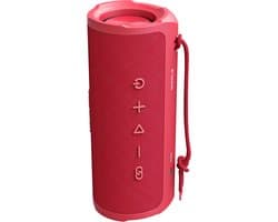 HiFuture Ripple-Luidspreker: Bluetooth 5.3, Draagbare krachtige basluidspreker, tot 12 uur speeltijd, 30 W draadloze muziekdoos, IPX7 water- en stofbestendig, 10 meter bereik, 10 W snel opladen, Kleur (Rood)