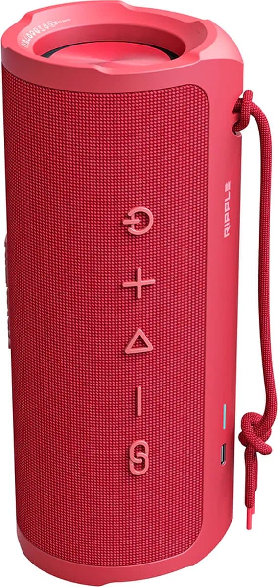 HiFuture Ripple-Luidspreker: Bluetooth 5.3, Draagbare krachtige basluidspreker, tot 12 uur speeltijd, 30 W draadloze muziekdoos, IPX7 water- en stofbestendig, 10 meter bereik, 10 W snel opladen, Kleur (Rood) — afbeelding 1