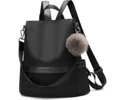 Glennoo Anti-diefstal rugzak - Rugtas dames - Waterdicht - Klein - Anti-theft backpack - Nylon - Zwart