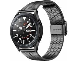 By Qubix - Geschikt voor Garmin bandje - Geschikt voor Garmin Venu 2 / Garmin Venu 3 - Stalen bandje - Zwart - Smartwatch bandje 22mm