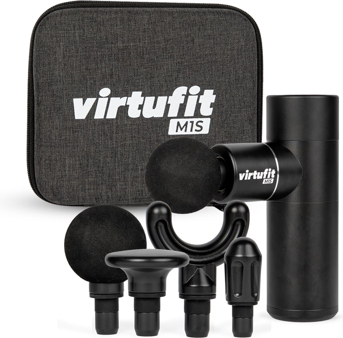 VirtuFit M1s Mini Massage Gun - 4 opzetstukken - Oplaadbaar - Spier Massage - Draadloos - Inclusief Opbergkoffer- Professioneel — afbeelding 1