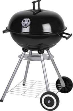 BBQ - Houtskoolbarbecue - Kogelbarbecue 45 x 70 centimeter - Ronde Barbecue - Barbecue op Wielen - Zwart - Metaal — thumbnail 1