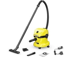 Kärcher WD 2-18 V Battery Set Nat-en Droogzuiger - Accu 18 V / 2,5 Ah en lader inbegrepen - 7 liter - Schuimfilter