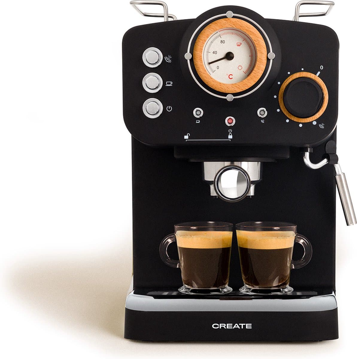 CREATE - Espresso-koffiezetapparaat - Zwart - THERA RETRO — afbeelding 1