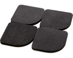 4 STUKS - Slip matjes voor de wasmachine, droger, koelkast, kast of ander apparatuur - Anti slip - Trillingsdempers - Geluiddempers - Anti slip pads - Anti tril mat wasmachine of droger - Voetjes rubber - Meubelonderzetters