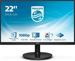 Philips V-line 221v8 22'' Fhd Va Led 75hz Monitor Zwart One Size / EU Plug 220V — thumbnail 16