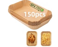 150 vellen – Geschikt voor Ninja airfryers, ook geschikt voor heteluchtfriteuses, Geschikt voor Princess dual-zone airfryers van 7,5-10 liter, hittebestendig tot 230°C.