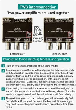 2.1 Kanaals Bluetooth Audio Versterker Module 50W + 50W + 100W Subwoofer Digitale Eindversterker — thumbnail 4