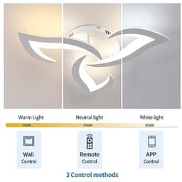 Moderne dimbare LED-plafondlamp 35W met afstandsbediening en lichttemperatuurinstelling — thumbnail 3