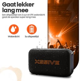 Xssive BSP21 Draadloze Bluetooth Speaker - Compacte Stereo Speaker - 8W - Met RGB verlichting - USB/SD/FM-Radio - Draagbaar - Zwart — thumbnail 4