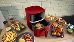 Bosch MAF462R0 Airfryer - Serie 4 - 6,1L - Ontdooifunctie - Dual heating - Warmhoudfunctie - 7 programma's - Tot 4 personen - Dieprood — thumbnail 14