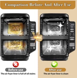 4 stuks spatbescherming, Geschikt voor Ninja Double Stack XL SL400EU en SL300EU, siliconen airfryer-vetspatbescherming, herbruikbaar, siliconen spatbescherming voor Ninja accessoires voor — thumbnail 6