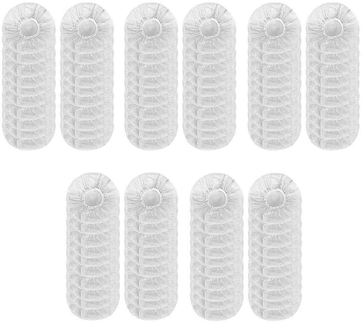 Elastische Hygienehoesjes hoofdtelefoon - 100 Stuks - Vervangende Hygienehoesjes hoofdtelefoon - Niet-geweven stof - Universeel - Elastisch stretch - Rekbare sanitaire oorschelp covers - Voor thuis, sport en kantoor - Cover hoes 11cm - Wit — afbeelding 1