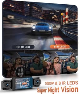 4-kanaals dashcam auto 360 graden, met 4 camera's 1080p voor en achter links, rechts, 2 inch 1080p dashcamera — thumbnail 4