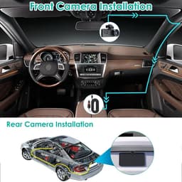 3-kanaals dashcam voor en achter - 1080P dashcam voor en binnen met nachtzicht, bewegingsdetectie, parkeermonitor, sensorbescherming en lusopname — thumbnail 2