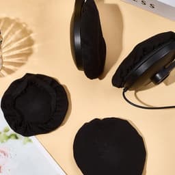 EGoods - Oor Pad Doek Covers in Zwart - Stretchbaar - Wasbaar - Stofbeschermer voor Hoofdtelefoon - Gym - Bibliotheken - Studeren — thumbnail 2