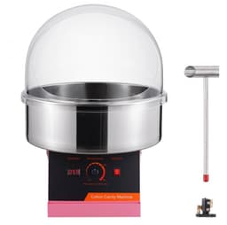 Suikerspinmachine - Commercieel elektrisch tafelmodel - 1000 W - RVS kom - Met deksel - Inclusief suikerlepel - Voor kinderfeestjes en evenementen - Roze — thumbnail 4