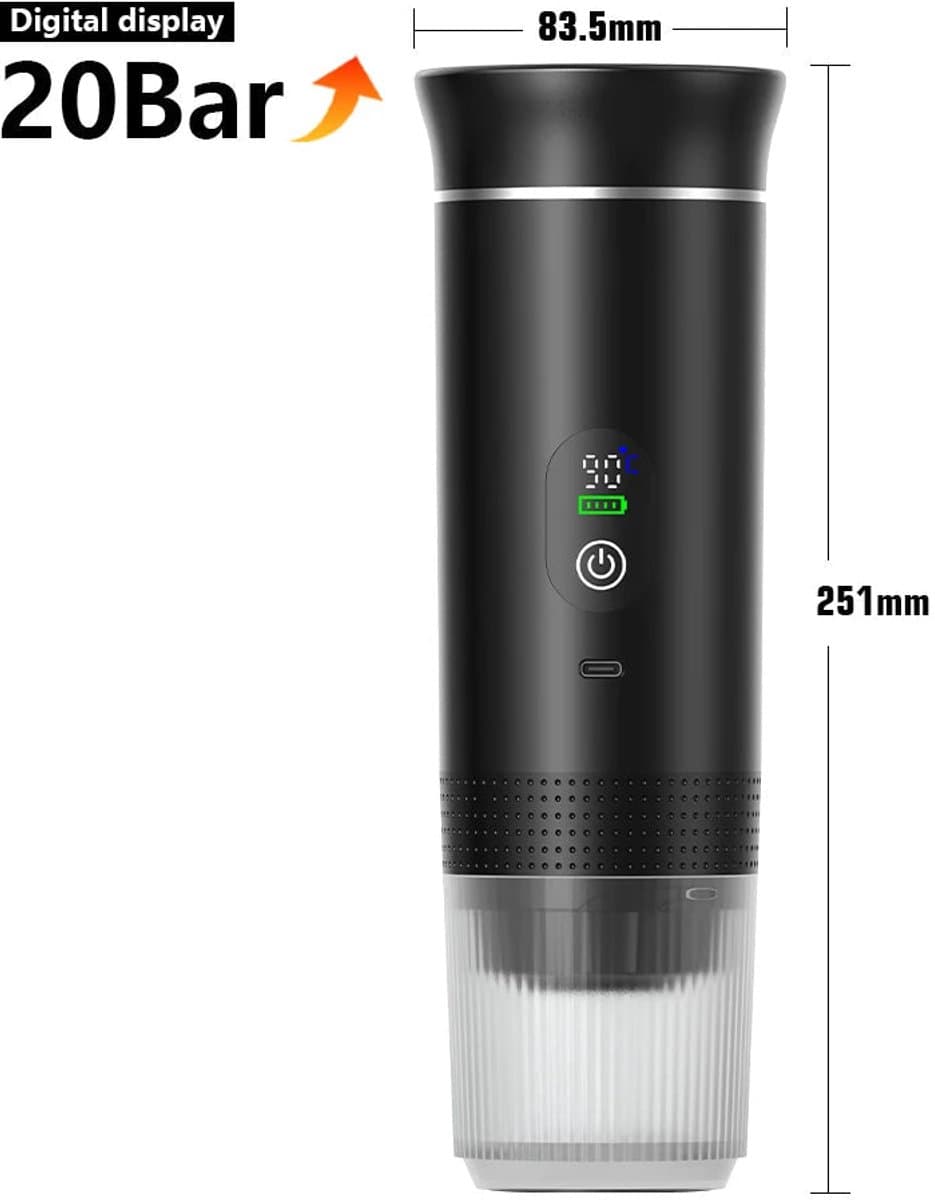 Draadloos Elektrisch - Portabele Espresso Koffiemachine - 3-in-1 Capsule en Poeder - Koffiemaker - Voor Reizigers en Kampeerders — afbeelding 1