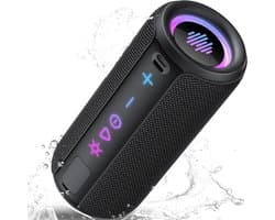 Draagbare Bluetooth Speaker met Sfeerverlichting, Zwart