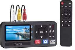 Thredo VHS-naar-Digitaal Converter / Videorecorder – AV (RCA) & S-Video → MP4 1080p – Zonder PC – 3″ Scherm – USB/TF tot 512 GB – Incl. Afstandsbediening – Zwart — thumbnail 1
