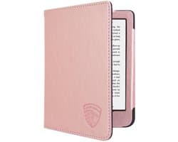 Hoesje Geschikt voor Kobo Clara 2E Luxe Sleepcover - Book Case Hoes Cover - Roze Goud - ereader hoesje - cover