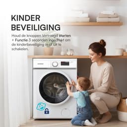Heinner HWM-M6010SMD++ Slanke Wasmachine 6 kg – 15 Wasprogramma’s – 1000 tpm – Kinderslot – Digitaal Display – Wit – 5 Jaar Garantie — thumbnail 7