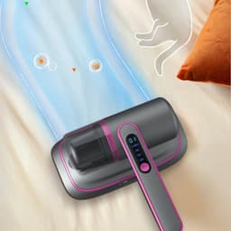 CHIWIN Matras Huisstofmijt Stofzuiger - Draadloze Bank Reiniger met UV-C Lamp - Handheld Bed Stofzuiger - 10000Pa Zuigkracht en Extra Breed 280mm Mondstuk - 95% Mijtverwijdering - 8000x/min Kloppen - Combineert Zuigen, Kloppen en UV-licht — thumbnail 5