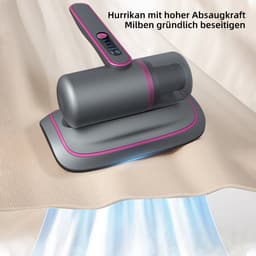 CHIWIN Matras Huisstofmijt Stofzuiger - Draadloze Bank Reiniger met UV-C Lamp - Handheld Bed Stofzuiger - 10000Pa Zuigkracht en Extra Breed 280mm Mondstuk - 95% Mijtverwijdering - 8000x/min Kloppen - Combineert Zuigen, Kloppen en UV-licht — thumbnail 3