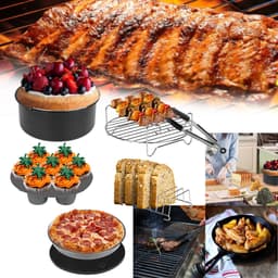 12 stuks 7 inch accessoires voor heteluchtfriteuse met antiaanbaklaag, machinewasbaar, voor siliconen bakvorm accessoires voor heteluchtfriteuse — thumbnail 1