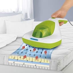 Huisstofmijt Stofzuiger - Mit-Handstofzuiger - Anti-Mijtstofzuiger Met UV-C-Licht - Vernietigt 99,9% Van Alle Mijten, Inclusief HEPA-Filter - En 250 Ml Stofcontainer - [Matrasstofzuiger/Limoengroen) — thumbnail 4