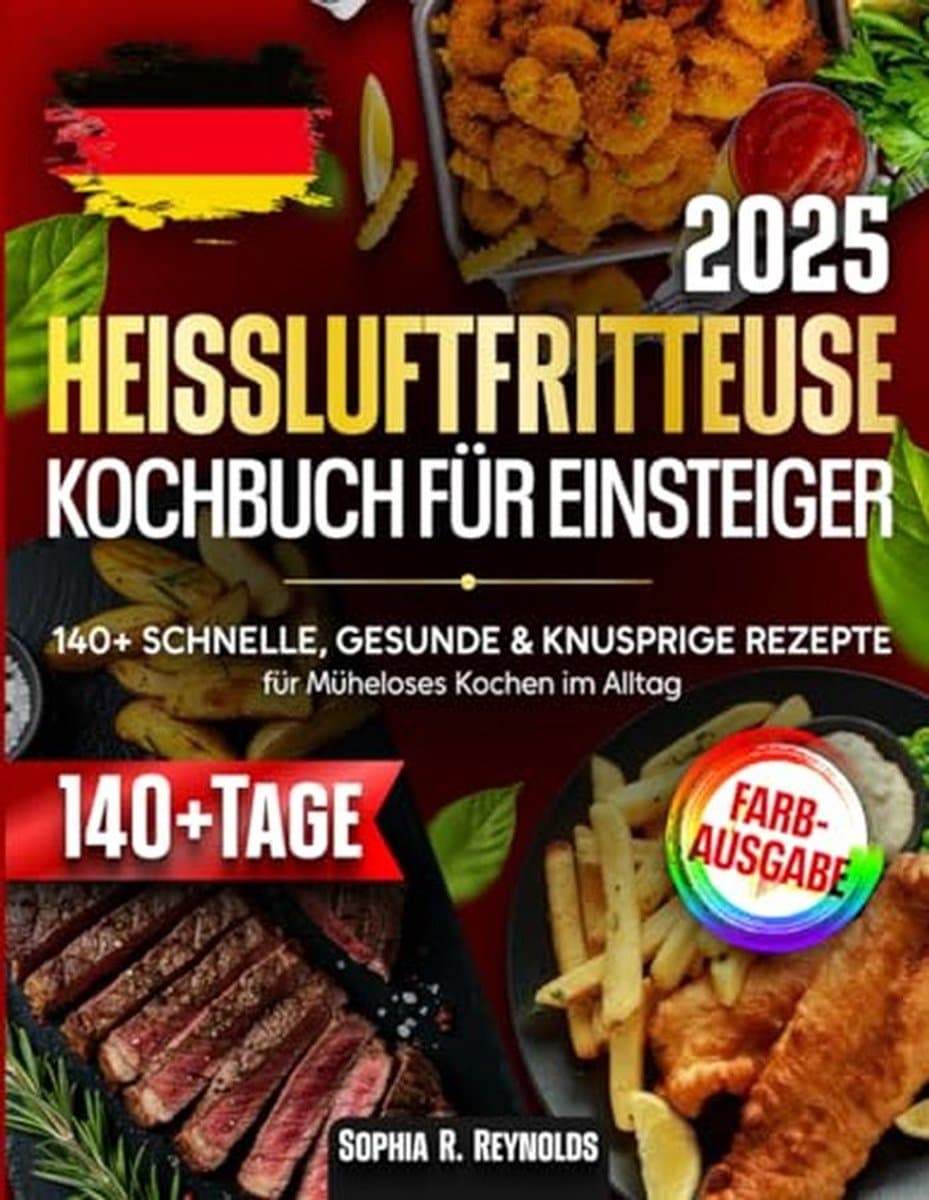Heißluftfritteuse Kochbuch voor Beginners: 140+ Gezonde, Snelle & Knapperige Recepten — afbeelding 1