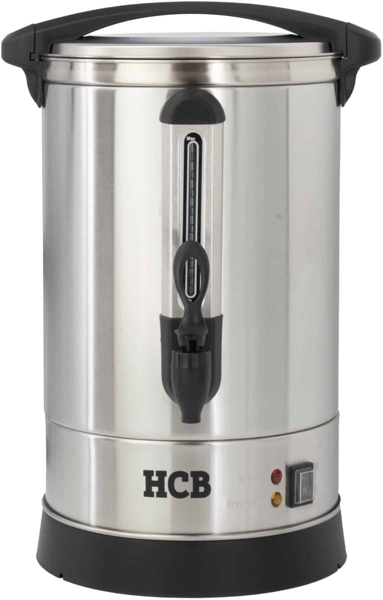 HCB® - Professionele Horeca Percolator - 7,9 liter - 55 kopjes - 230V - RVS / INOX Perculator - Elektrisch koffiezetapparaat - Volautomatische koffiemachine - 29x30x50.5 cm (DxBxH) - 2.70 kg - 1346 — afbeelding 1
