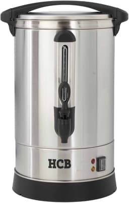 HCB® - Professionele Horeca Percolator - 7,9 liter - 55 kopjes - 230V - RVS / INOX Perculator - Elektrisch koffiezetapparaat - Volautomatische koffiemachine - 29x30x50.5 cm (DxBxH) - 2.70 kg - 1346 — thumbnail 1
