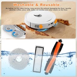 18-delige veegrobot-accessoires, Geschikt voor Xiaomi Robot Vacuum X20+/X20 Plus robotstofzuiger, 1 hoofdborstel, 4 stofzakken, 4 zijborstels, 4 filters, 4 reinigingsdoeken en 1 reinigingsborstel — thumbnail 2