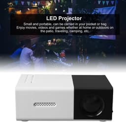 Miniprojector, 1080P Full HD-videoprojector, Draagbare Buitenbioscoopprojector, Hifi-stereoluidsprekers, HDMI, USB, Smartphone, Tablet, Tv-sticks — thumbnail 2