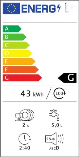 AMA® Mini Vaatwasser - Vaatwasser - Vaatmachine - met 6 Wasprogramma's - 42x44x44cm — thumbnail 6